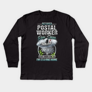 Retired Postal Worker Kids Long Sleeve T-Shirt